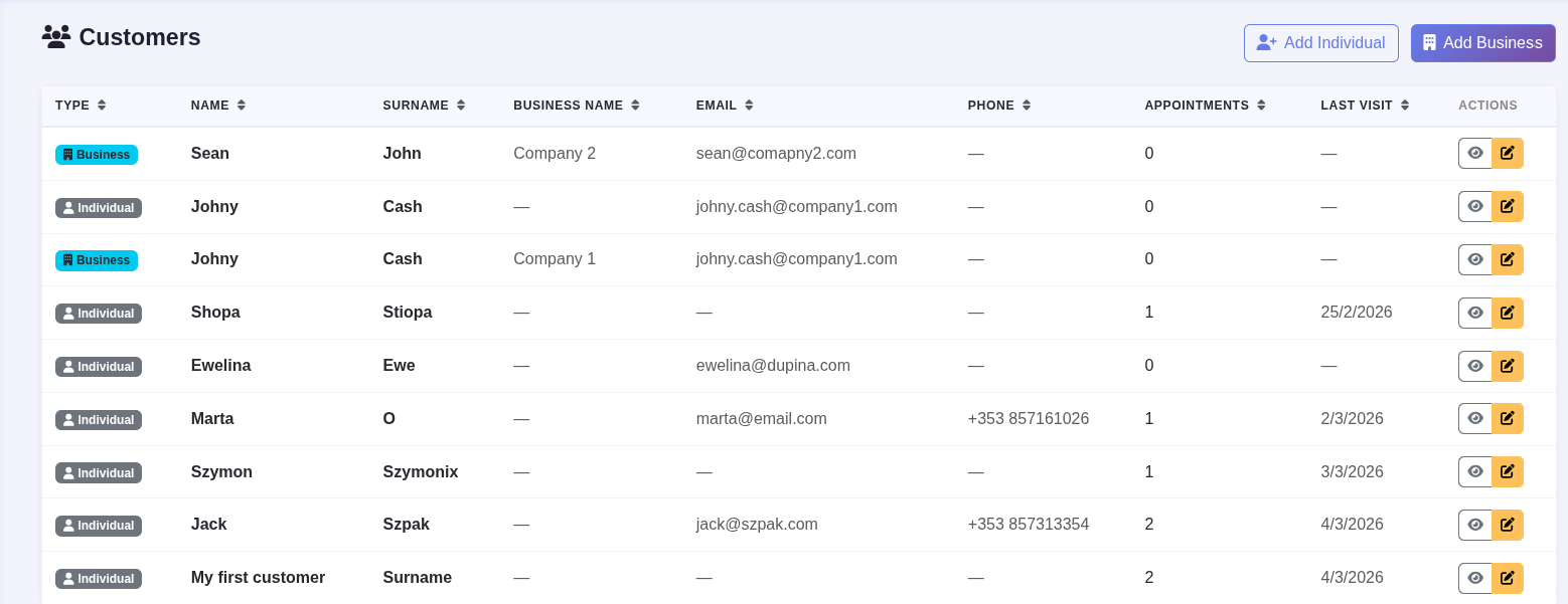 Customer Records