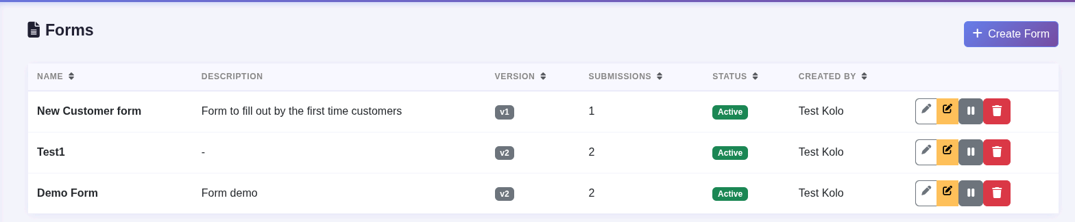 Custom Forms